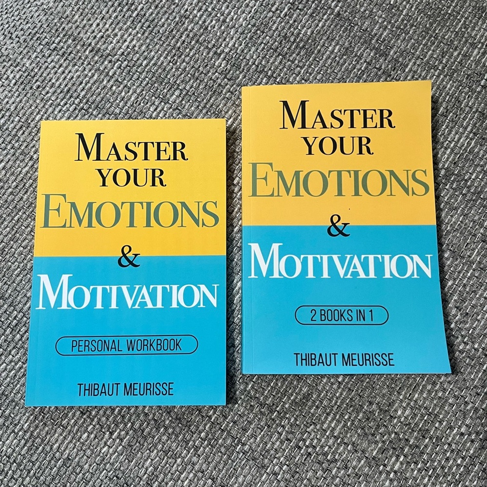 2 books in 1! Master your emotions and motivation! New! Never used! Write in!